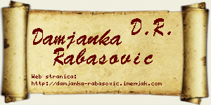 Damjanka Rabasović vizit kartica